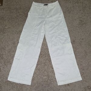 Zara Women''s Cream Wideleg Calypso Pants